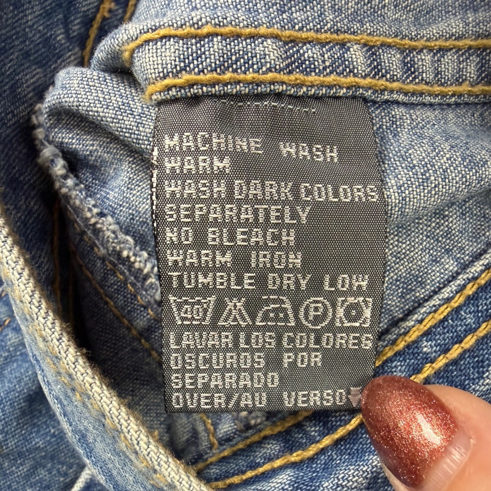 Liz Authentic Women's Large Blue Denim Utility Vest Size V-Neck Button Front - Picture 10 of 10